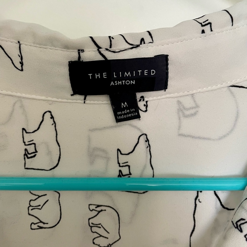 The Limited Black and White Bear Print Blouse - Picture 2 of 4